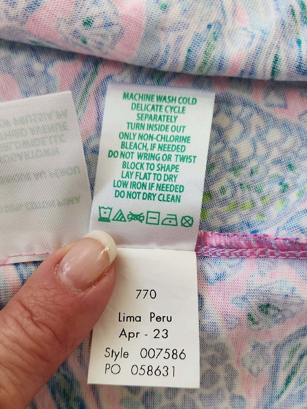 Lilly Pulitzer Etta Short Sleeve V-Neck Dress L We Mermaid It Pima Cotton Large - Picture 9 of 14
